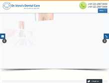 Tablet Screenshot of drvorasdental.com